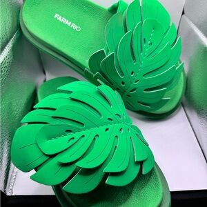 FARM Rio Green Monstera Slides